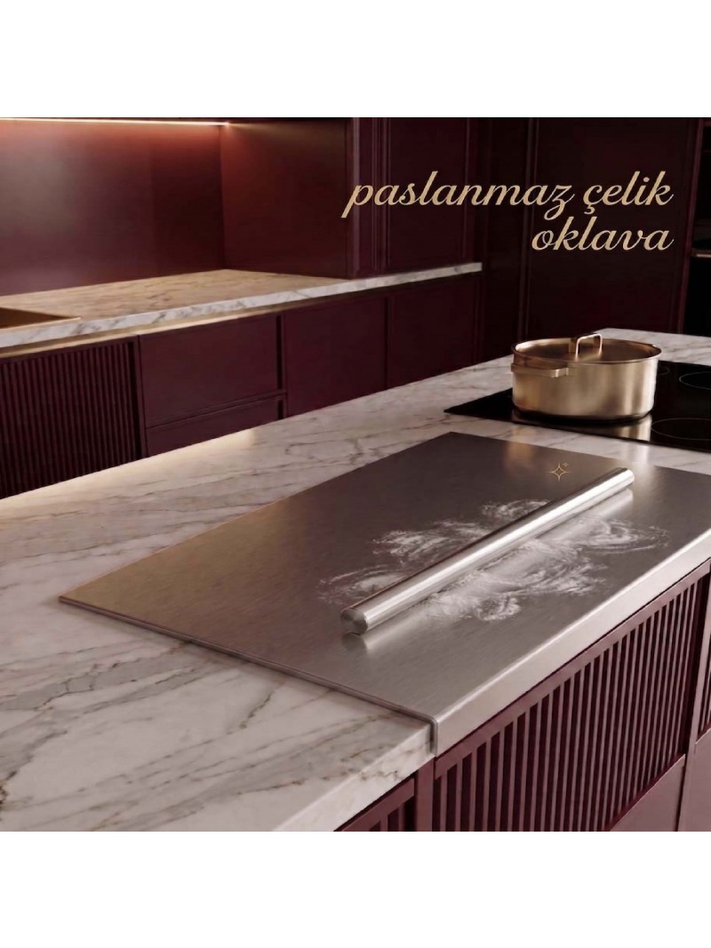 SERİL HOME Paslanmaz Çelik Oklava